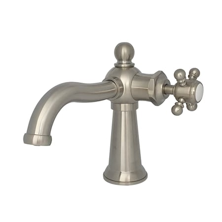 Kingston Brass KS154BXBN Single-Handle Bathroom Faucet with Push Pop-Up, Brushed Nickel KS154BXBN